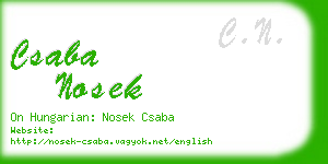 csaba nosek business card